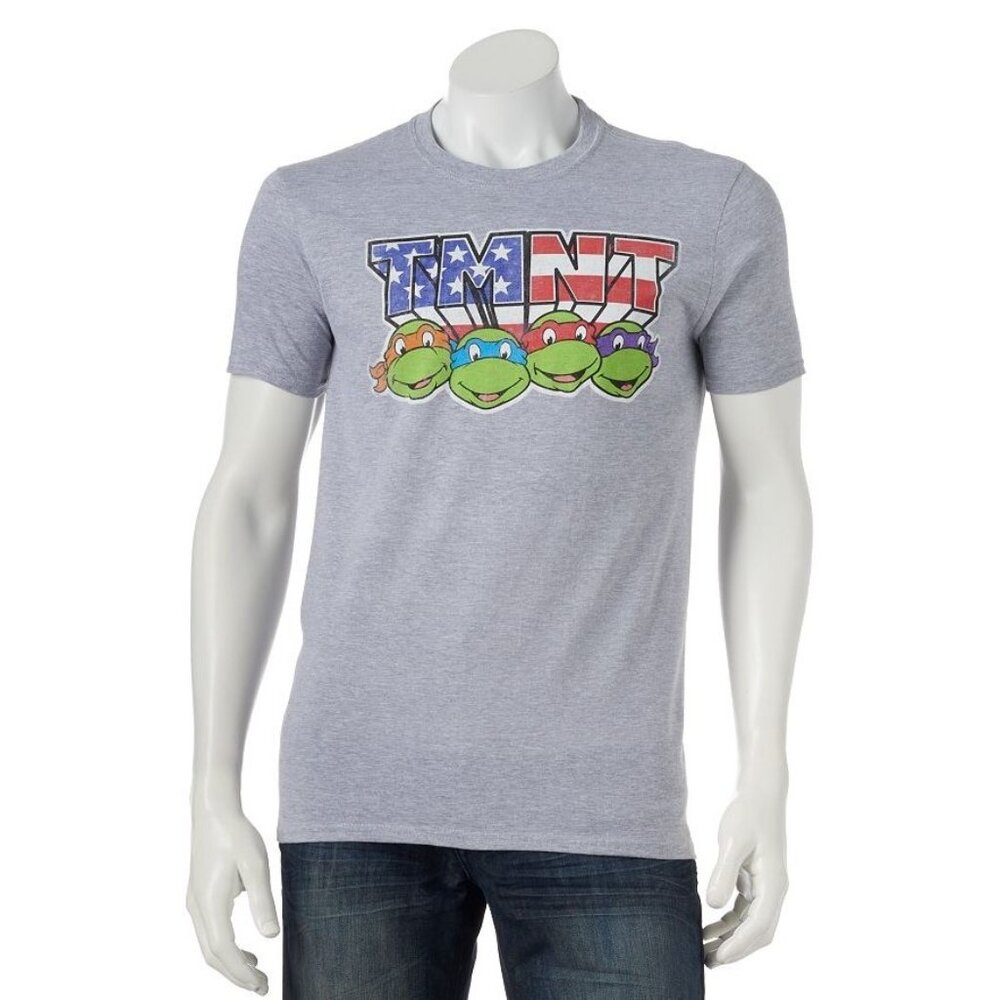 New! Teenage Mutant Ninja Turtles American Flag T-Shirt